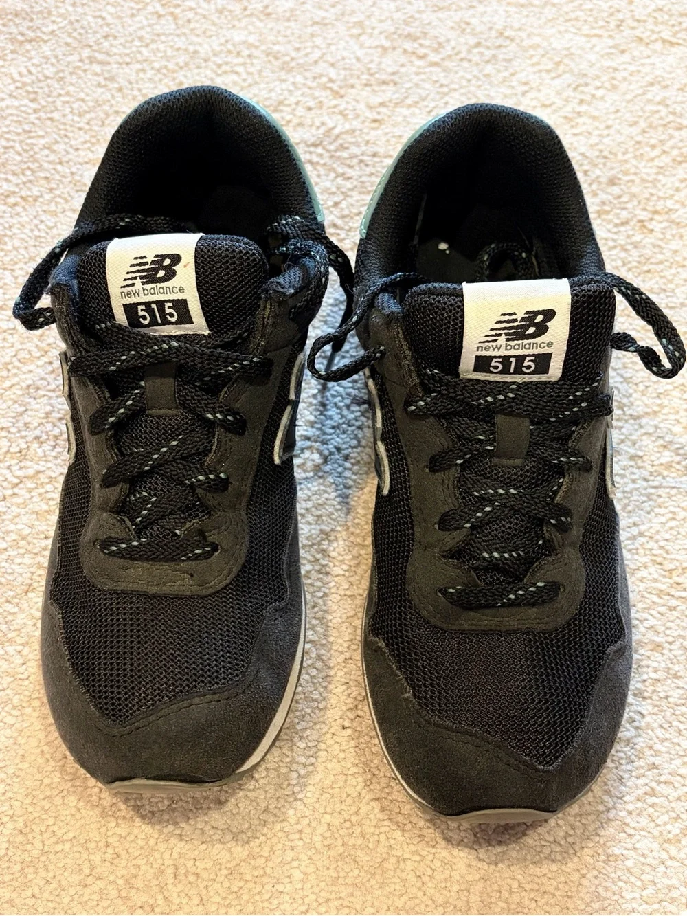 New Balance Black and Green Athletic Sneakers